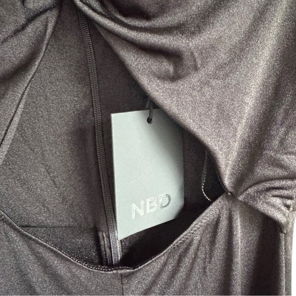 NBD Black Off-Shoulder Jumpsuit - Picture 6 of 7